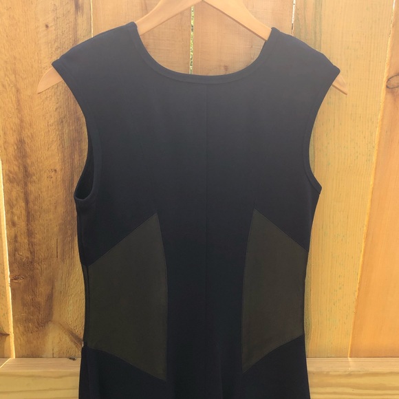 Fifteen Twenty Sleeveless Leather Panel Dress- Navy Blue and Black Size Small - Picture 10 of 14